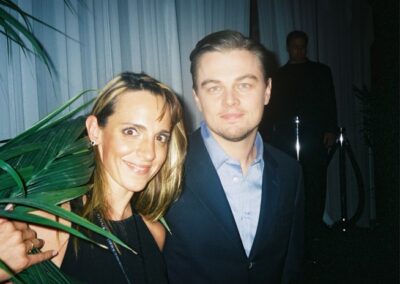 Maky pictured with Leonardo DiCaprio