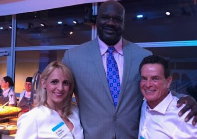 Maky pictured with Shaquille O’Neal and Bob Duggan.